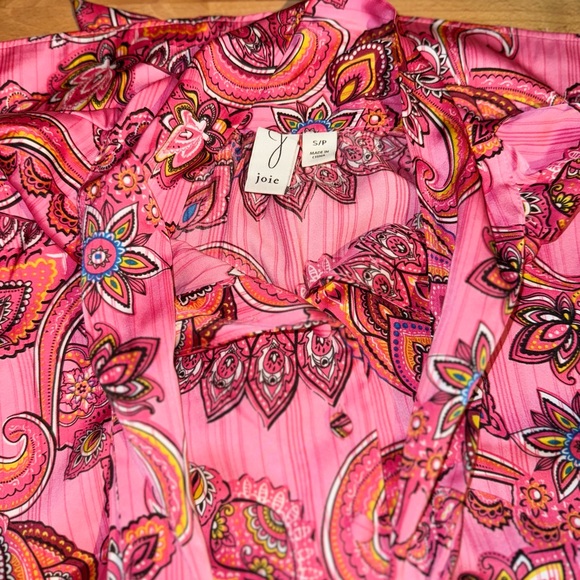 Pink Paisley Ruffle Blouse - Picture 6 of 6